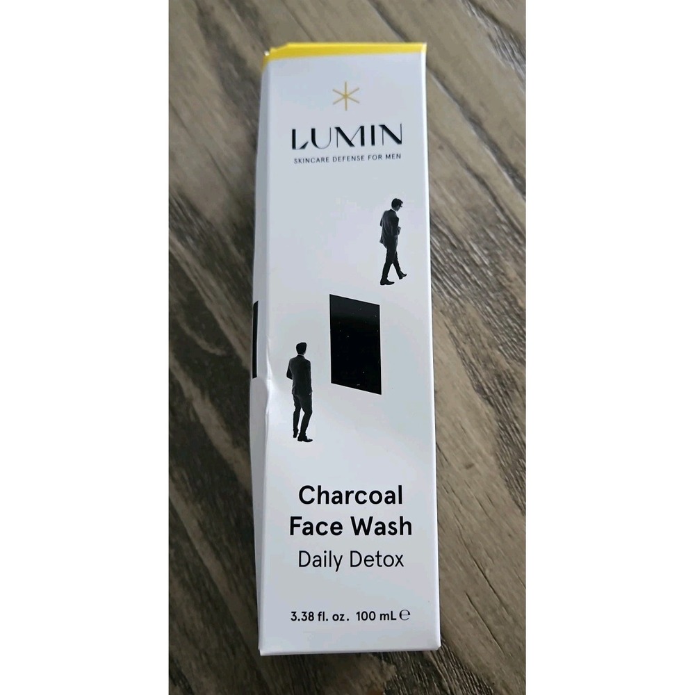 Lumin Men's Charcoal Face Wash Daily Detox 3.38 fl oz 100 mL